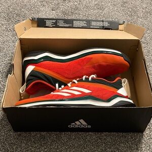 adidas Orange and Green Low-Top Athletic Sneakers